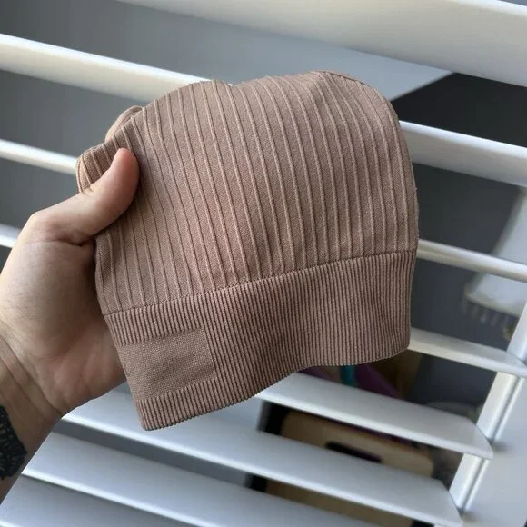 PINK Active Victoria Secret VS Brown Seamless Sports Bra Womens Small S Yoga - Picture 7 of 7